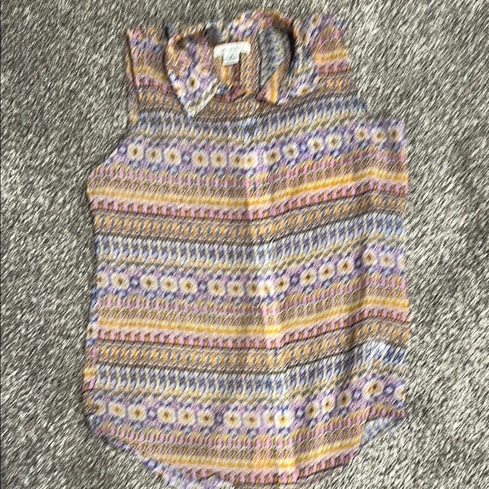 Liz Claiborne Multicolor Sleeveless Blouse
